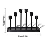 6arms Candle Holder for Taper Candle,Black Metal Holders, for Bathroom, Dining Table, Home Decor, Candle Stand… - size: taper's 6arms
