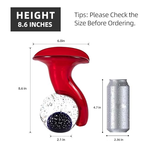KAMMAK Colored Glass Vase, Beautiful Hand Blown Decorative Vase, Modern Art Vase for Flower Mantle Dining Table Centerpiece, Entryway Living Room Wedding Decoration (JG2067) - style: JG02067