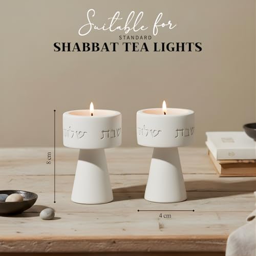 Solura Luxury Candle Holder Set – Modern Décor for Living Room & Dining Table - White - color: White (Solura), size: Short