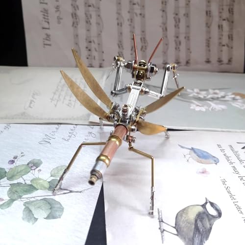 3D Metal Model Kits Puzzle for Adults, Steampunk Electric Mechanical, Assembly DIY Gift Plastic Craft Hobby for Men (Mantis) - style: Mantis