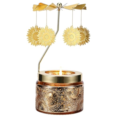 Mothers Day Gifts for Mom Wife Daughter Sister, Birthday Gifts for Women, Unique Sunflower Gift for Friends Women, Rotatable Scented Candles Gift for Mothers Day Anniversary Christmas (Sunflower) - size: Sunflower