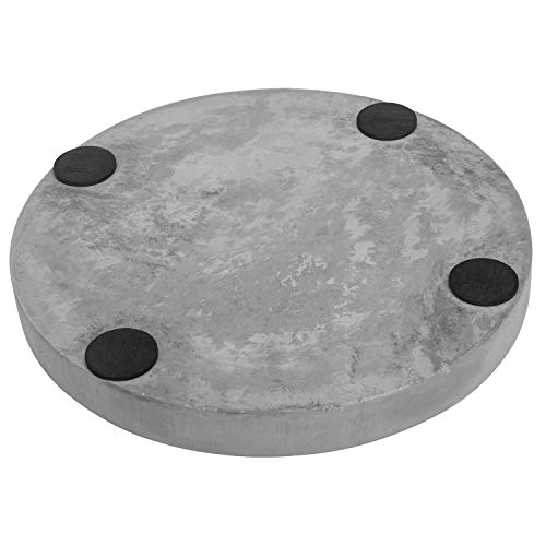 MyGift 11-inch Modern Gray Concrete Round Bathroom Vanity Tray, Cologne and Perfume Tray for Dresser Top - color: Gray-11 Inch Round