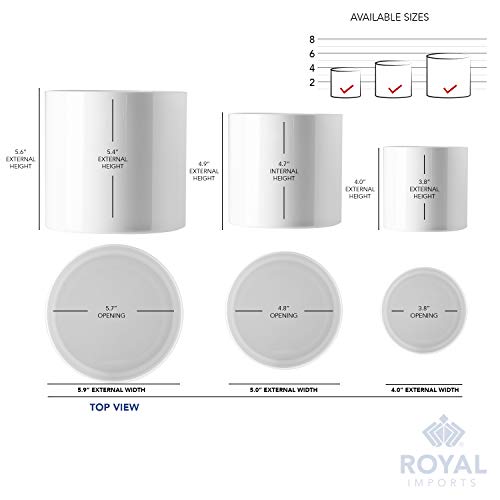 Royal Imports Flower Acrylic Vases Cylinders - Decorative Centerpiece Display for Home or Wedding - Non Breakable Plastic, Set of 3 (4", 5", 6") - White - size: 4",5",6" (set of 3)