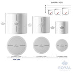 Royal Imports Flower Acrylic Vases Cylinders - Decorative Centerpiece Display for Home or Wedding - Non Breakable Plastic, Set of 3 (4", 5", 6") - White - size: 4",5",6" (set of 3)