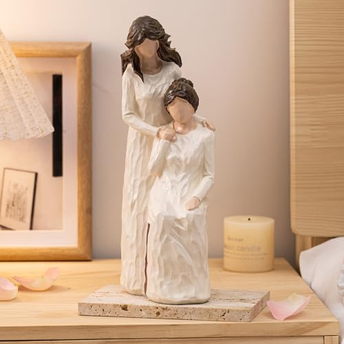 Gifts for Mom from Daughter, Mother and Daughter Figurines, Gifts for Mothers Day, Christmas, Birthday, Resin, 9.7" H - style: Adult Mom Daughter