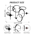 Slickss Starry Sky Wall Decor – Geometric Pattern Living Room Wall Decor, Modern Metal Wall Sculpture, Suitable for Home and Office