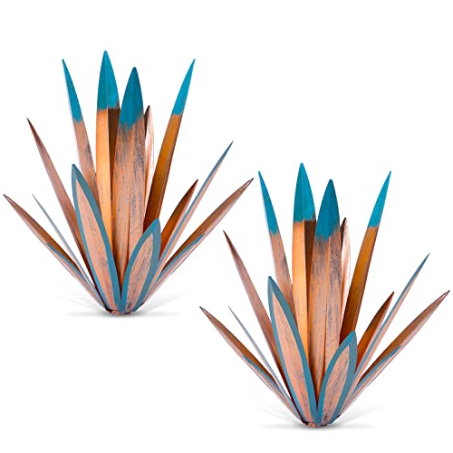 Homight Metal Tequila Country Sculpture DIY Tequila Plant Home Decor Country Tequila Garden Ornament Indooutdoor Statuette Patio Lawn Patio Stake Decoration Gift to The Garden - color: 1big 1small