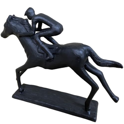 Briskfeel Iron Statue Riding a Horse Sculpture Sportsman Art Metal Hercules Ornament Figurine Metal Statue Arts Gifts Abstract Modern Accents Home and Office Decor (Ride a Horse) - color: B6 Ride a Horse