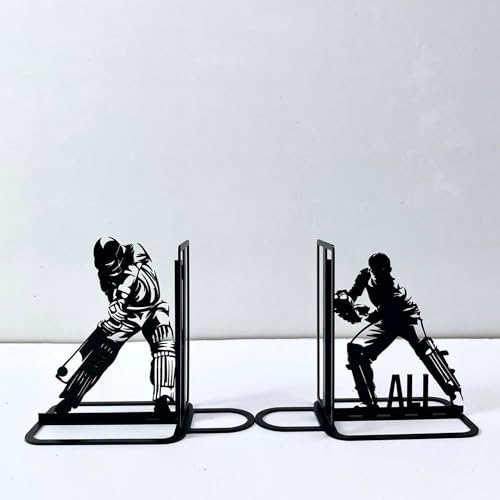Sports Themed Metal Bookends, Book Ends for Shelves, Office Desk, Cookbook Stand, CD Holder, Magazine Holder for Office Organization, Housewarming Gifts New Home (Baseball Design) - color: Baseball Design