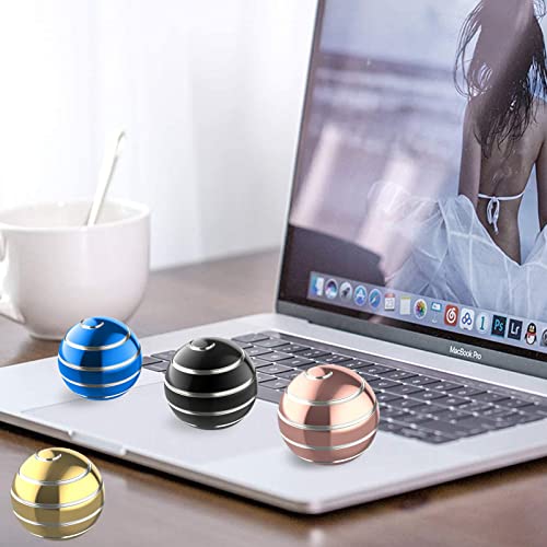Kinetic Desk Toy Ball, 1.54'' Kinetic Desktop Spinning Toys, Optical Illusion Fidget Toys Gadgets for Adults Office Anxiety, ADHD (39MM, Gold-A) - color: Gold-a