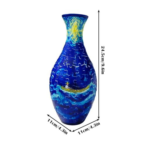 2026 Upgraded 3D Puzzle Vase Unique Flower Vase for Adults Made by 160 Curved Plastic Puzzle, Relax Puzzles for Adults, DIY Jigsaw Creative Gift for Parents - color: Boat