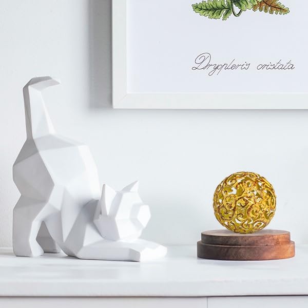Everydecor Metal Decorative Sphere for Home Decor - Decorative Balls for Shelves, Centerpiece Bowls, Bookshelf - Decoration Orbs Accents for Living Room, Bedroom - Fancy Yellow Shelf Spheres - color: F. Gold, size: 4 Inch