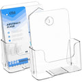 KTRIO Brochure Holder 6 x 9 inch, Acrylic Flyer Holders Stand Display, Clear Stands for Pamphlet, Literature, Magazine, Booklet, Menu, Desk & Wall Mount, 2 Pack - size: 6" x 9", style: 2 Pack