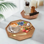 Set of 3 Acacia Wood Serving Trays Cheese Platters Party Hosting Essentials Gifts Charcuterie Board for Vegetable Fruit Food Round Tray Wooden Appetizer Platter Christmas Plates Dish Serving Boards - size: 12&10&8 inch (3 Pcs)