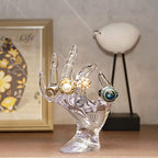 HOMEGOAL Hand Jewelry Holder, Bracelet Ring Watch Jewelry Display Holder Stand, Mannequin Hand, Polyresin, 7 Inch (Transparent) - color: Transparent