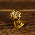 CHOVY Binary David Peep into The Future Sculpture Retro Style Made of Solid 100% Brass Handcrafted Ideal for Home Decor Desk Ornaments Collectible Crafts Office Scene Setters & Artistic Decorations - style: Dual David