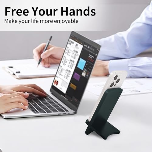 Cell Phone Stands, Desktop Stand, Luxury Nature Wood Simple Phone Stand, Compatible with iPhone & All Cell Phones, Ultra-Stable, Portable & Non-Slip Design, 2 Pieces, Green - color: Green