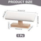 NBEADS Wooden Watch Display Stand, T-Bar Bracelet Holder PU Leather Jewelry Organizer Holder Removable Bangle Anklet Tower Rack for Home Use, Retail Display Selling, White, 7.6×1.97×3.39 Inch
