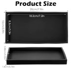Bathroom Tray, 7.87" Small Silicone Bathroom Vanity Tray Holders Organizers Black Silicone Trays for Bathrooms Counter, Kitchen Soap Trays, Accessories Countertop