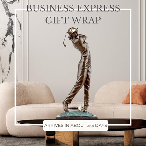 22'' Modern Golf Female Bronze Statue, Bronze Golfer Figurine Sculpture Ornament with Marble Base Classical Art Craft for Home Office Decor Collection Gift - size: 22" Madam