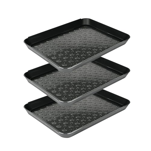 3Pcs Boot Tray 14 x 11 Inch Waterproof Boot Mat Wet Shoe Tray & Pet Food Mat, Multi-Purpose Garden Tool for Entryway Indoor Boots Shoes Pets