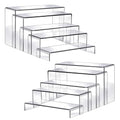 Fixwal 10pcs 2 Set Acrylic Risers for Display Clear Perfume Organizer Stands Acrylic Display Risers for Show Figures, Cupcake, Jewelry, Toys, Perfume and More (Large Size)