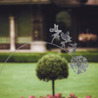Fcteap Flower Fairy Dancing with Dandelion Garden Art Sculpture Stainless Steel Statue Christmas Halloween Decoration for Outdoor Yard Courtyard Lawn Patio Metal Ornaments (Three Persons) - style: Three Persons