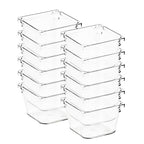 12 Pack Drawer Organizer - 3" X 3" Clear Acrylic Storage Bins with Non-Slip Pads, Versatile Desk Tray for Makeup, Jewelry, Kitchen, Bathroom, and Office Organization - size: 3"X 3"