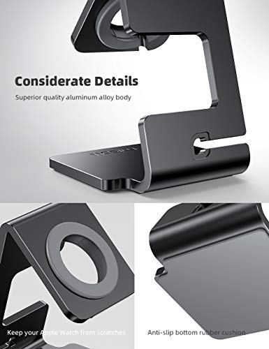 Lamicall Watch Stand for Apple Watch Magnetic Fast Charger - Desk Charging Stand Holder Dock for Apple iWatch Series SE3 SE2 Ultra 3, Series 11 10 9 8 7 6 5(49mm 46mm 45mm 44mm 42mm 41mm 40mm 38mm) - color: 1-Black