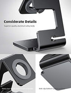 Lamicall Watch Stand for Apple Watch Magnetic Fast Charger - Desk Charging Stand Holder Dock for Apple iWatch Series SE3 SE2 Ultra 3, Series 11 10 9 8 7 6 5(49mm 46mm 45mm 44mm 42mm 41mm 40mm 38mm) - color: 1-Black