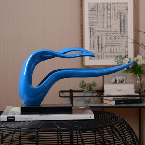HAUCOZE Abstract Woman Figurine Modern Sculpture Home Art Decor Table Centerpiece Gift for Bedroom Living Room Polyresin 15.7 Inch