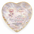 Personalized Daughter in Law Gifts Heart Shaped Jewelry Dish, Sentimental Gift from Mother-in-law, Custom Birth Flower, Birthday Gift for Daughter in Law Appreciation Present - color: Daughter In Law 132