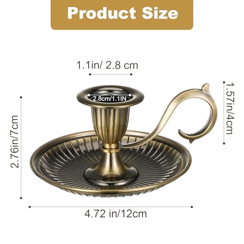 Candlestick Holders Candle Holder Stand Table Decorative Victorian Style Vintage Candle Holder with Handle for Christmas, Wedding, Dinning Party, Living Room Decor