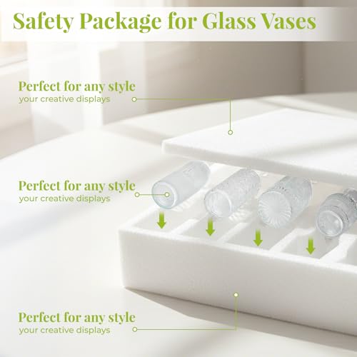 12 Pack Bud Vase in Bulk - BEAHOT Clear Flower Vases for Wedding Decorations, Glass Vase for Table Decorations, Small Vase for Home, Mother's Day, Centerpieces, Party, Office (Clear) - color: Clear