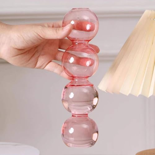 Creative Table Decoration Modern Glass Vase, Simple Hydroponic Flower Pot Living Room Glass Vase(Transparent)