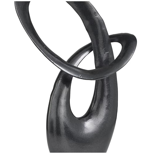 Deco 79 Aluminum Metal Abstract Decorative Sculpture Home Decor Statue, Accent Figurine 9" x 6" x 17", Dark Gray - color: Dark Gray, size: 9" x 6" x 17"