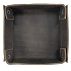 Hide & Drink, Leather Catchall Change Keys Coins Jewels Box Tray Big Storage, Handmade Includes 101 Year Warranty :: Dark Jade - color: Dark Jade