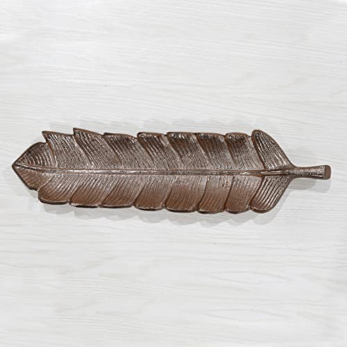 BBH Home's Handmade Bronze Novelty Shaped Aluminium Tray 15.78 x 3.74 x 1.18 AMBBVK033AB2020 - color: Bronze
