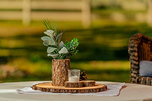 Set of (10) 13-14 inch Wood Slices for centerpieces! Wood Slice centerpieces, Wood Rounds, Tree Slices, Wood Plate Chargers (13-14 inch) - size: Set of 10 Extra Large (13-14")