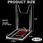 6 Pack Acrylic Book Stand for Display Adjustable Clear Display Holder Easel Collector Stand for Home Office Back to School Comic Album CD Magazine Postcard Artworks (4.2 x 4.3 x 2.35 Inch) - size: 4.2 x 4.3 x 2.35 inch