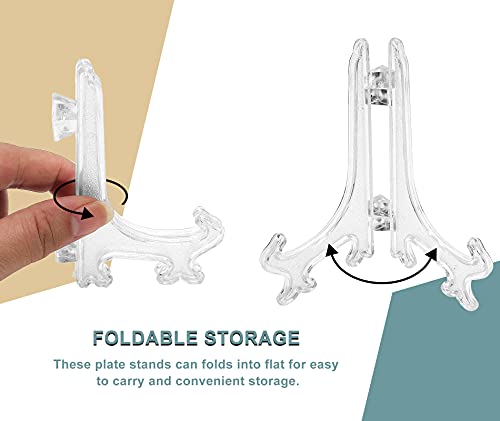 Zorfeter 30 Pcs 3 Inch Clear Mini Easel Card Stands or Photo Holder, Displays Pictures/Photos, Artworks, Posters, Small Boards - color: Clear, size: 3 Inch 30pcs