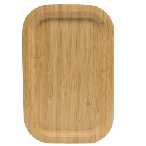 Jiozermi 7.87" Bamboo Serving Tray Tea Serving Tray Bamboo Vanity Tray Counter Tray Bathroom Tray Kitchen Sink Tray Bamboo Tray for Perfume Tea Food Candles - size: 7.87"*5.11"（L*W）