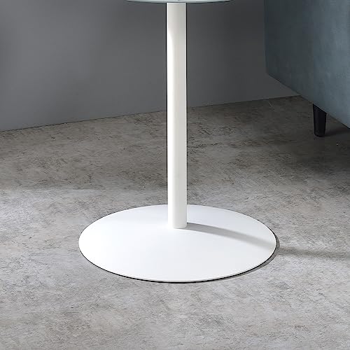 Marble Drink Table,Small Pedestal Table, Martini Tables, Side End Tables with Round Top,Wood Grain Texture,Increase Size and Weighted Base for Living Room,Bedroom,Small Spaces - color: Marble-1#