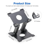 KABCON Adjustable Aluminum Tablet Stand (7-13.5 inch), Compatible with iPad, Surface Pro, FIRD HD 10, Samsung Galaxy Tab E, ASUS Transformer & Other Devices - color: Large-Grey