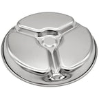 Korean Stainless Steel Divided Plates for Toddlers, Kids, Babies, 8-Inch, Premium 304, Electro-Polished, No Black Residue, BPA-Free, Round 3-Compartment Food Tray, Camping, Diet Control, Set of 2 - size: 3 Compartments (Round)
