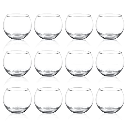PINIWON 12pcs Clear Glass Tealight Candle Holder, Round Votive Candle Holders, Small Bowl Candle Holder Bulk for Wedding Table Centerpieces Home Decor - size: Small