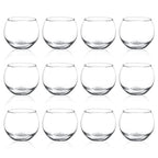 PINIWON 12pcs Clear Glass Tealight Candle Holder, Round Votive Candle Holders, Small Bowl Candle Holder Bulk for Wedding Table Centerpieces Home Decor - size: Small
