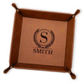 Personalized Valet Tray, Custom Engraved Leather Keys Tray for Men - Catchall Tray Organizer for Entryway Table, Unique Dad Birthday Gift from Daughter Son, Father Day - color: Personalized