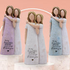 Mom Birthday Gifts from Daughter, Birthday Gift for Mom from Daughter, Valentines Day Gifts for Moms, Sculpted Hand-Painted Figurine - color: White