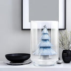 WGVI Clear Glass Pedestal Hurricane Candle Holder, 9" W, 14" H, Footed Decorative Vase for Pillar Candles, Elevated Cylinder Candleholder on a Riser Round Base, Centerpieces, Home Décor, 1 Piece - size: 14"H